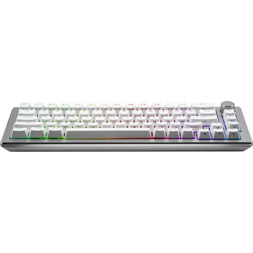  Cooler Master CK721 Wireless 65% RGB Mechanical Keyboard (Silver White)