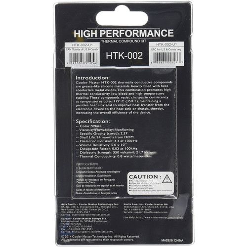  Cooler Master High Performance Thermal Paste