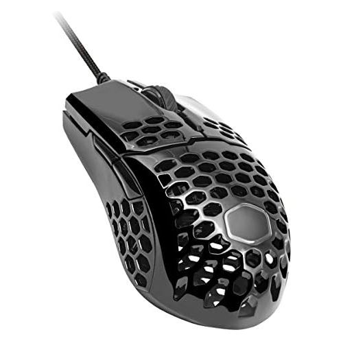  Cooler Master MM710 Glossy Black Gaming Mouse with Lightweight Honeycomb Shell, Ultraweave Cable, 16000 DPI Optical Sensor