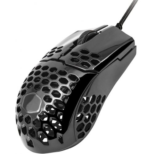  Cooler Master MM710 Glossy Black Gaming Mouse with Lightweight Honeycomb Shell, Ultraweave Cable, 16000 DPI Optical Sensor