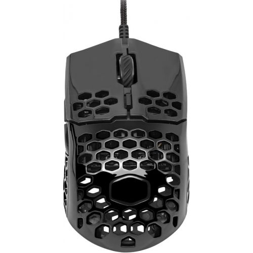  Cooler Master MM710 Glossy Black Gaming Mouse with Lightweight Honeycomb Shell, Ultraweave Cable, 16000 DPI Optical Sensor