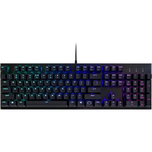  Cooler Master CK552 Gaming Mechanical Keyboard with Gateron Red Switch with RGB Back Lighting - Pure Black, Full