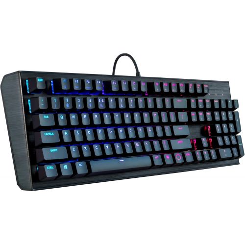  Cooler Master CK552 Gaming Mechanical Keyboard with Gateron Red Switch with RGB Back Lighting - Pure Black, Full