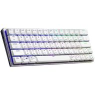 Cooler Master SK622 Wireless 60% Sliver White Mechanical Keyboard with Low Profile Red Switches, New and Improved Keycaps, and Brushed Aluminum Design