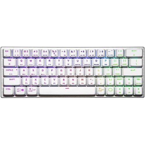  Cooler Master SK622 Wireless 60% Sliver White Mechanical Keyboard with Low Profile Red Switches, New and Improved Keycaps, and Brushed Aluminum Design