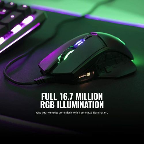  Cooler Master mm830 Gaming Mouse with 24, 000 DPI Sensor, Hidden D-Pad Buttons, 4-Zone RGB, and Precision Wheel