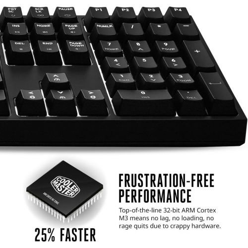  Cooler Master MasterKeys Pro L White LED Mechanical Gaming Keyboard, Cherry MX Brown, Full Size (Large)