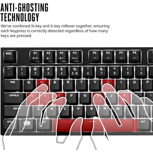  Cooler Master MasterKeys Pro L White LED Mechanical Gaming Keyboard, Cherry MX Brown, Full Size (Large)