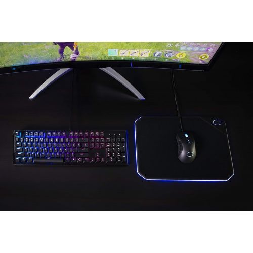  Cooler Master CK552 Gaming Mechanical Keyboard with Gateron Red Switch with RGB Back Lighting - Pure Black, Full