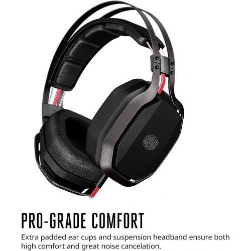  Cooler Master Pulse MH-750 Over-Ear Headset with Mic, Virtual 7.1 Channel Surround Sound with Exclusive Bass FX Technology