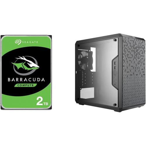  Cooler Master MasterBox Q300L Micro-ATX Tower, Black (MCB-Q300L-KANN-S00) & Seagate Barracuda 2TB Internal Hard Drive HDD ? 3.5 Inch SATA 6Gb/s 7200 RPM 256MB Cache 3.5-Inch