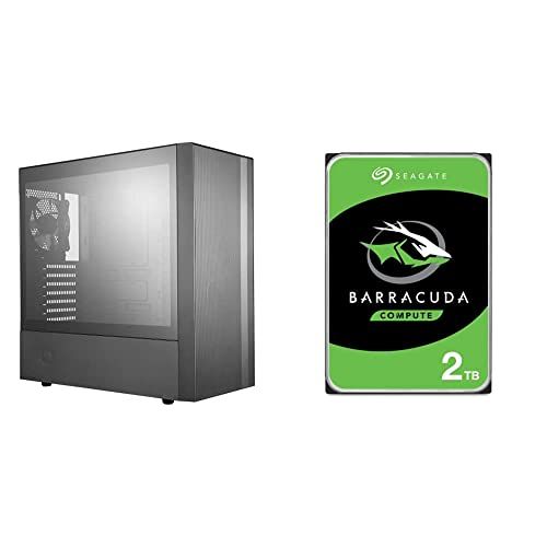  Cooler Master MasterBox NR600 ATX Mid-Tower with Front Mesh Ventilation, Minimal Design & Seagate Barracuda 2TB Internal Hard Drive HDD ? 3.5 Inch SATA 6Gb/s 7200 RPM 256MB Cache 3