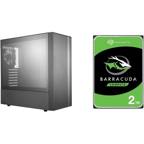  Cooler Master MasterBox NR600 ATX Mid-Tower with Front Mesh Ventilation, Minimal Design & Seagate Barracuda 2TB Internal Hard Drive HDD ? 3.5 Inch SATA 6Gb/s 7200 RPM 256MB Cache 3