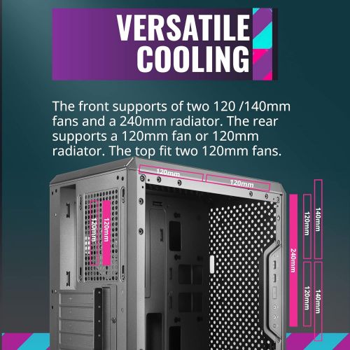  [아마존베스트]Cooler Master MasterBox Q300L Micro-ATX Tower with Magnetic Design Dust Filter, Transparent Acrylic Side Panel, Adjustable I/O & Fully Ventilated Airflow, Black (MCB-Q300L-KANN-S00