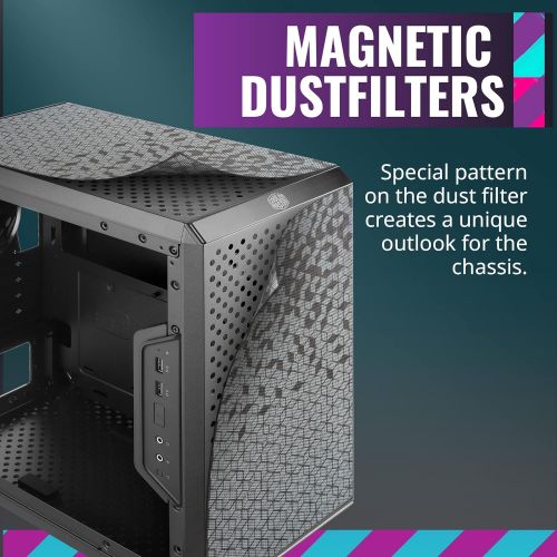  [아마존베스트]Cooler Master MasterBox Q300L Micro-ATX Tower with Magnetic Design Dust Filter, Transparent Acrylic Side Panel, Adjustable I/O & Fully Ventilated Airflow, Black (MCB-Q300L-KANN-S00