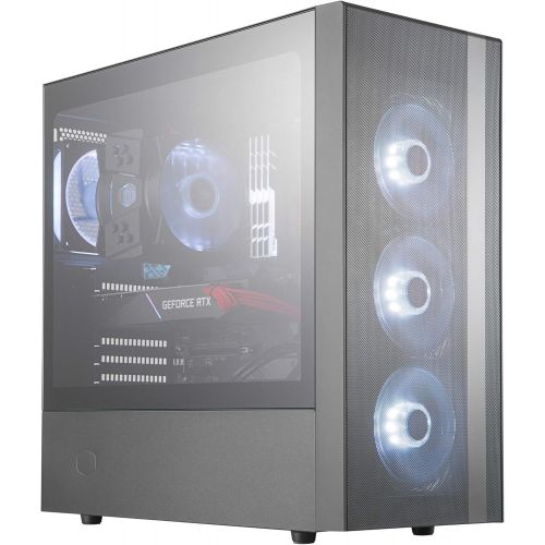  [아마존베스트]Cooler Master MasterBox NR600 ATX Mid-Tower with Front Mesh Ventilation, Minimal Design, Tempered Glass Side Panel and Single Headset Jack