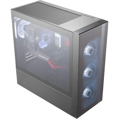  [아마존베스트]Cooler Master MasterBox NR600 ATX Mid-Tower with Front Mesh Ventilation, Minimal Design, Tempered Glass Side Panel and Single Headset Jack