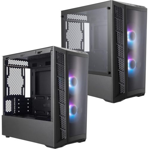  [아마존베스트]Cooler Master MasterBox MB320L ARGB Micro-ATX with Dual ARGB Fans, DarkMirror Front Panel, Mesh Front Intake Vents, Tempered Glass Side Panel & ARGB Lighting System