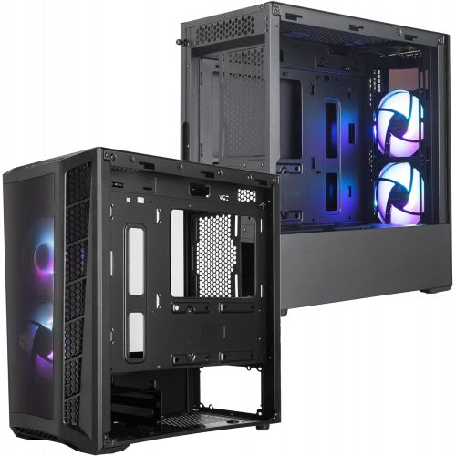  [아마존베스트]Cooler Master MasterBox MB320L ARGB Micro-ATX with Dual ARGB Fans, DarkMirror Front Panel, Mesh Front Intake Vents, Tempered Glass Side Panel & ARGB Lighting System