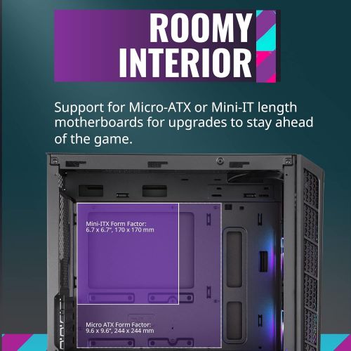  [아마존베스트]Cooler Master MasterBox MB311L ARGB Airflow Micro-ATX Tower with Dual ARGB Fans, Fine Mesh Front Panel, Mesh Intake Vents, Tempered Glass Side Panel & ARGB Lighting System