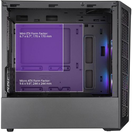  [아마존베스트]Cooler Master MasterBox MB311L ARGB Airflow Micro-ATX Tower with Dual ARGB Fans, Fine Mesh Front Panel, Mesh Intake Vents, Tempered Glass Side Panel & ARGB Lighting System