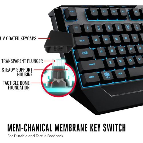  [아마존베스트]Cooler Master Devastator 3 Gaming Keyboard & Mouse Combo, 7 Color Mode LED Backlit, Media Keys, 4 DPI Settings, Model:SGB-3000-KKMF1-US