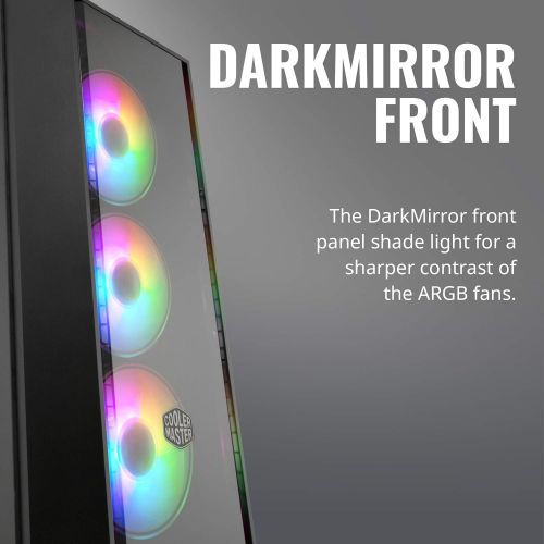  MasterBox Pro 5 RGB ATX Mid-Tower with 3 x 120mm RGB Fans, Tempered Glass Side Panel, DarkMirror Front Panel and Internal Configuration by Cooler Master