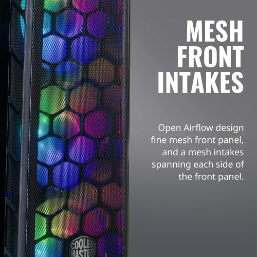  MasterBox Pro 5 RGB ATX Mid-Tower with 3 x 120mm RGB Fans, Tempered Glass Side Panel, DarkMirror Front Panel and Internal Configuration by Cooler Master