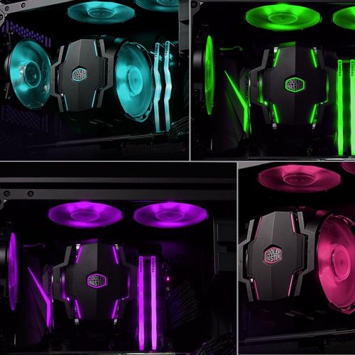 Cooler Master MAP-T6PN-218PC-R1 RGB CPU Air Cooler 6 CDC Heat Pipes Master Fan 120mm IntelAMD AM4 Support