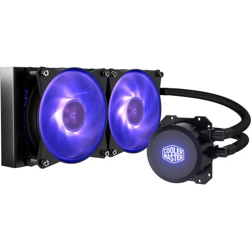  Cooler Master MasterLiquid ML240L RGB AIO CPU Liquid Cooler 240mm Radiator, All-in-One, Dual Dissipation Pump MLW-D24M-A20PC-R1