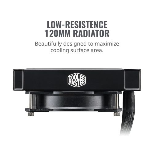  Cooler Master MasterLiquid LC120E RGB All-in-one CPU Liquid Cooler with Dual Chamber Pump Latest IntelAMD Support (MLA-D12M-A18PC-R1)