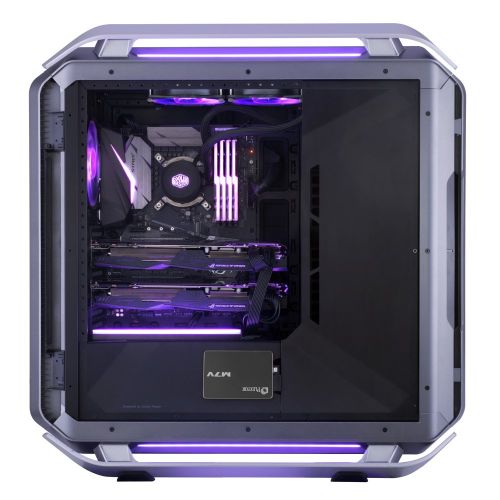  Cooler Master Cosmos C700P E-ATX Full-Tower with RGB Lighting, Dual-Curved Tempered Glass Side Panel, Aluminum Handles, Removable MB Tray, Inversed Layout Option, 420mm Radiator S