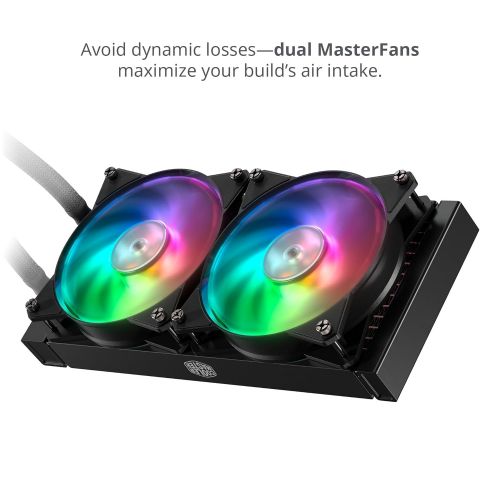  Cooler Master MasterLiquid ML240R Addressable RGB All-in-one CPU Liquid Cooler Dual Chamber IntelAMD Support Cooling (MLX-D24M-A20PC-R1)