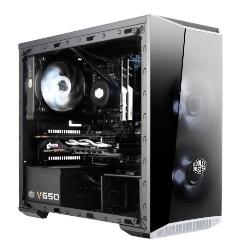  Cooler Master MCW-L3B3-KANN-01 MasterBox Lite 3.1 mATX Case with Dark Mirror Front, Acrylic side panel, Customizable trim colors