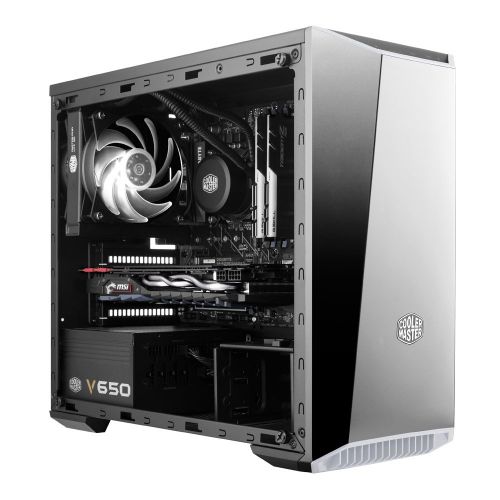  Cooler Master MCW-L3B3-KANN-01 MasterBox Lite 3.1 mATX Case with Dark Mirror Front, Acrylic side panel, Customizable trim colors