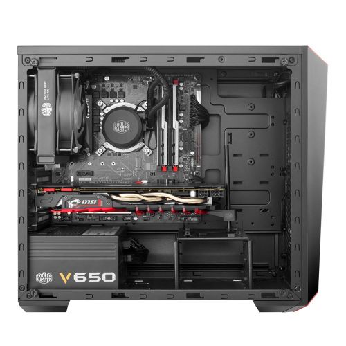  Cooler Master MCW-L3B3-KANN-01 MasterBox Lite 3.1 mATX Case with Dark Mirror Front, Acrylic side panel, Customizable trim colors