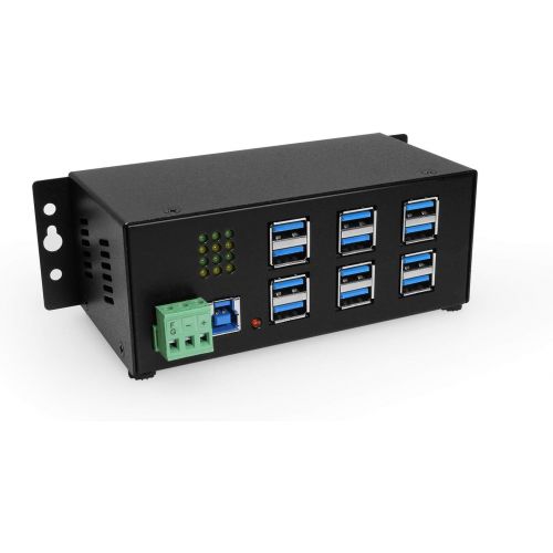  USBGear Coolgear Industrial 12-Port USB 3.0 Powered Hub for PC-MAC DIN-RAIL Mount