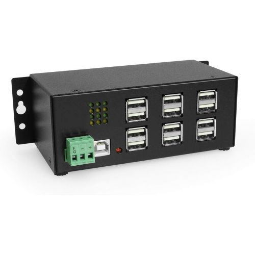  USBGear Coolgear Industrial 12-Port USB 3.0 Powered Hub for PC-MAC DIN-RAIL Mount