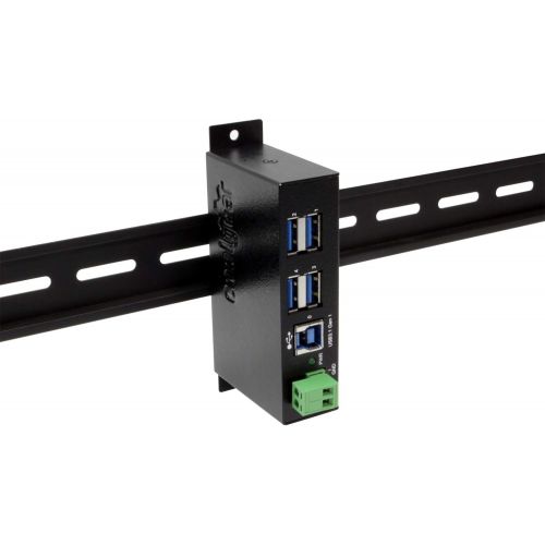  USBGear Coolgear Industrial 12-Port USB 3.0 Powered Hub for PC-MAC DIN-RAIL Mount