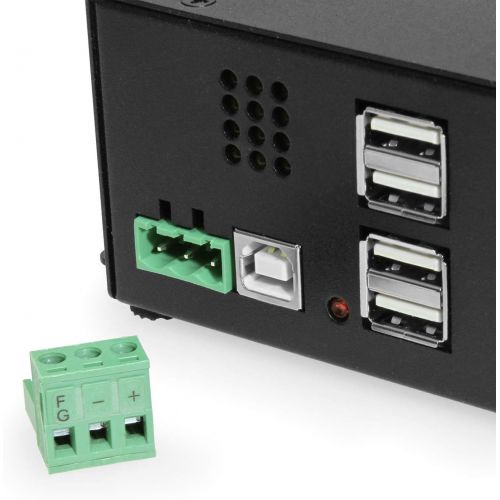  USBGear Coolgear Industrial 12-Port USB 3.0 Powered Hub for PC-MAC DIN-RAIL Mount