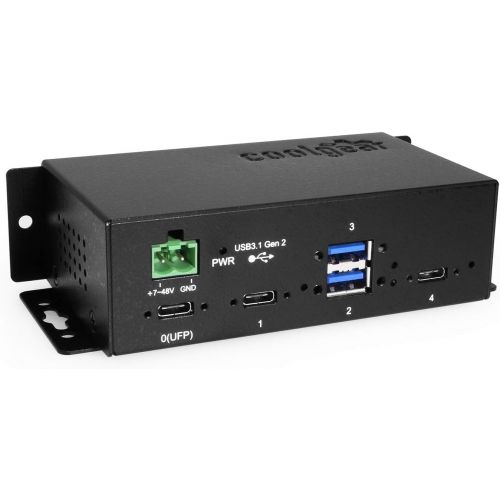  USBGear Coolgear Industrial 12-Port USB 3.0 Powered Hub for PC-MAC DIN-RAIL Mount