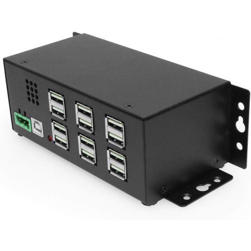  USBGear Coolgear Industrial 12-Port USB 3.0 Powered Hub for PC-MAC DIN-RAIL Mount