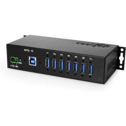  USBGear Coolgear Industrial 12-Port USB 3.0 Powered Hub for PC-MAC DIN-RAIL Mount