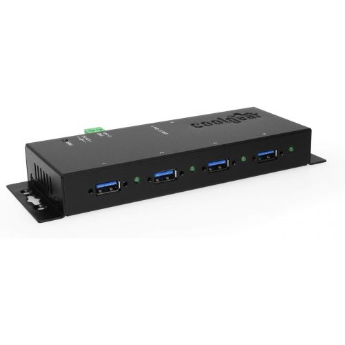  Coolgear 7 port USB 3.0 Industrial Hub with 350 Watt Surge Protection and 15KV ESD protection, integrated Mounting brackets, 12V 3amp Power Supply Included.