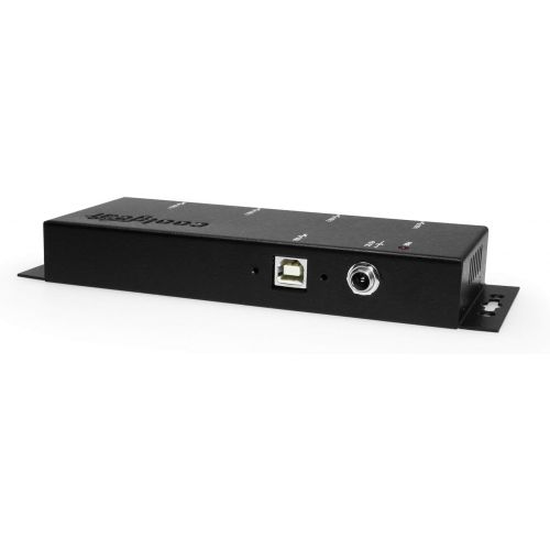  Coolgear 7 port USB 3.0 Industrial Hub with 350 Watt Surge Protection and 15KV ESD protection, integrated Mounting brackets, 12V 3amp Power Supply Included.