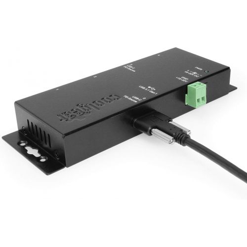  Coolgear 7 port USB 3.0 Industrial Hub with 350 Watt Surge Protection and 15KV ESD protection, integrated Mounting brackets, 12V 3amp Power Supply Included.