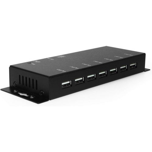  Coolgear 7 port USB 3.0 Industrial Hub with 350 Watt Surge Protection and 15KV ESD protection, integrated Mounting brackets, 12V 3amp Power Supply Included.