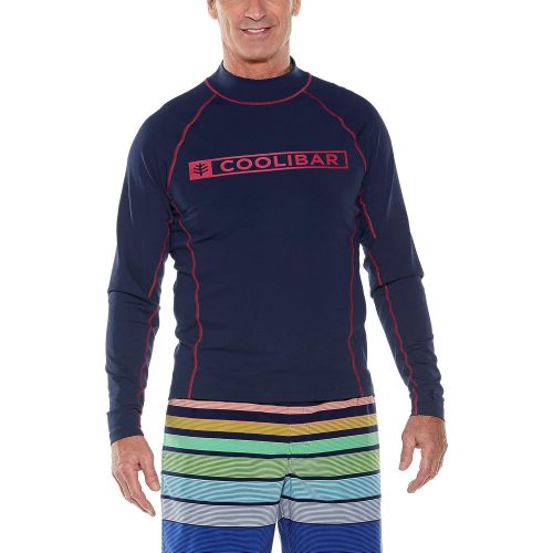  Coolibar UPF 50+ Mens Logo Surf Rash Guard - Sun Protective