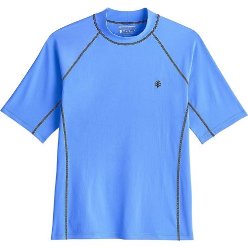  Coolibar UPF 50+ Mens Short Sleeve Surf Rash Guard - Sun Protective