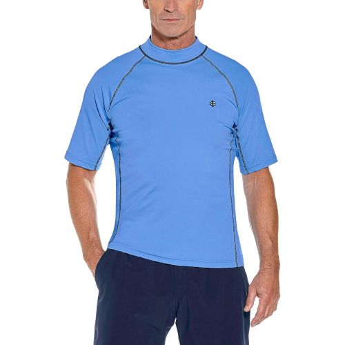  Coolibar UPF 50+ Mens Short Sleeve Surf Rash Guard - Sun Protective